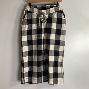 ASOS Buffalo plaid‎ wide leg crop pants new